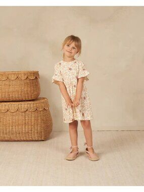 Rylee+Cru Babydoll Dress Pink Floral Kids Size 6-7Y